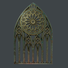 Gotico trafori finestra architettura terreno Cattedrale medievale Chiesa 3d print model - Mito3D