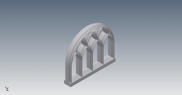 gotisch window gotisches fenster Gebäude Strukturen Architektur Haus 3d print model - Mito3D