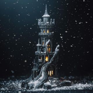gothic winter castle 3d print model - Mito3D