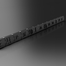 gótico letra secciones 3d print model - Mito3D