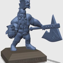 gotrek gurnisson divers de la fantaisie le nain warhammer trollslayer 3d print model - Mito3D