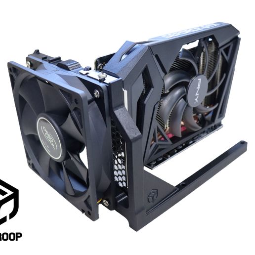 gpu esterno supporto estrazione abs ethereum bitcoin cripto moneta fan Consiglio dei ministri 3D print model - Mito3D