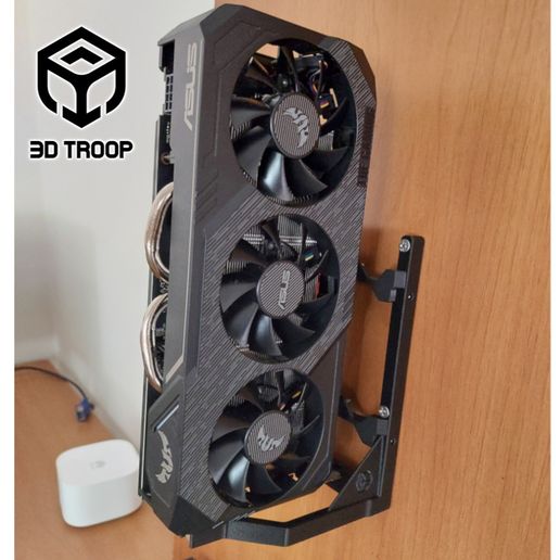 gpu riser external support mining ergo rig minirig abs ethereum bitcoin cripto coin fan cabinet 3dtroop 3D print model - Mito3D