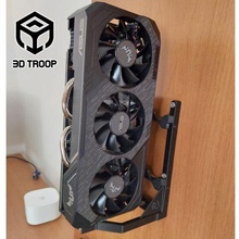 gpu tubo subida externo apoyo minería plataforma minirig abs etéreo bitcoin cripto moneda ventilador gabinete 3dtroop 3d print model - Mito3D
