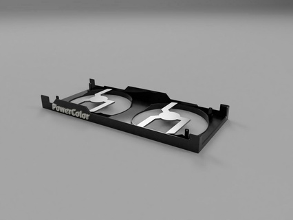 GPU rx5700 powercolor face assiette 3d print model - Mito3D
