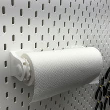 grab go paper towel holder wall ikea pegboard mount home household skadis 3d print model - Mito3D