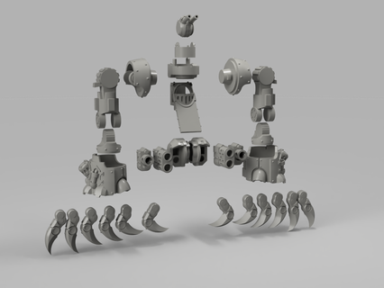 grabby-boi upgrade kit redemptor dreadnought 40000 scifi brutalist talons claws prime marines 3d print model - Mito3D