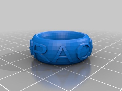 grace pd 5 customized text ring bracelet crown thing Fashion fashion 3d print model - Mito3D