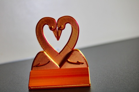 grazioso 3d stampato cigno figurina forme Perfetto cuore stampa animal themed arredamento simbolo amore adorabile regalo idea collezione leggero durevole 3d print model - Mito3D
