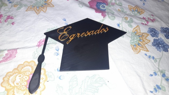 graduados gorra alumnos 3d print model - Mito3D