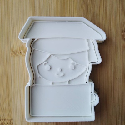 laurea biscotto cutters 5 disegni frese cap formine per biscotti 3d print model - Mito3D