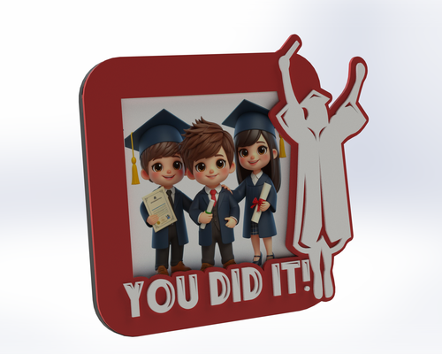 graduation gift - photo frame text it student silluete home graduationgift educationalvictories graduationframe academicachievement graduationkeepsake graduationmemories graduation2024 success education victory 3d print model - Mito3D