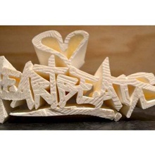 graffiti logo heartbeats art valentines day 3d print model - Mito3D