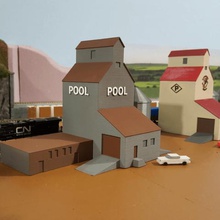 elevadores de grãos n-escala arquitetura model railroad 3d print model - Mito3D