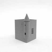 gramat tower architecture useful watchtower tour table art photogrammetry office former miniature heritage culture decoration pen pencil castle support 3d print model - Mito3D
