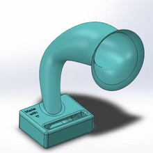 grammophon v2 gadget praktisch smartphone tannoy box Lautsprecher 3d print model - Mito3D