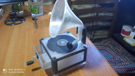 gramophone casket build storage scenery box 3d print model - Mito3D