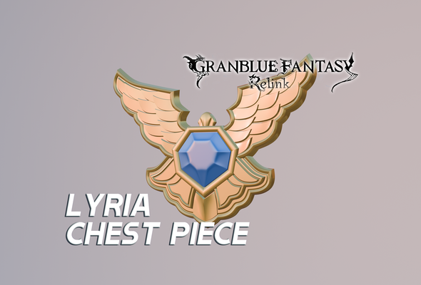 granblue fantasy - lyria's chest piece relink lyria cosplay prop gaming accessory 3d print model - Mito3D