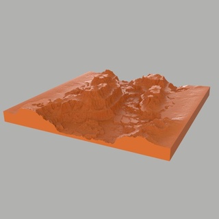 grandiose canyon Montagne tarrain paysage art Jeu modèle pointe Everest 3d print model - Mito3D