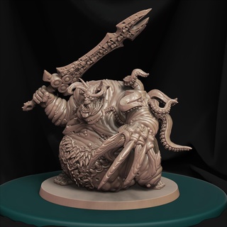 grand corruptor - army corruption demon fantasy mini miniatures rpg sword tablet p wargame chaos dnd nurgle dadomo great-filth great-unclean-one 3d print model - Mito3D