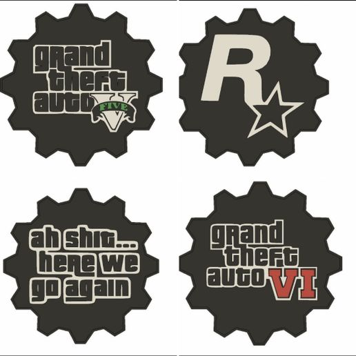 grandiose vol auto Coaster ensemble gta Grand Theft Auto libre gta5 gta6 rock star Xbox 3D print model - Mito3D