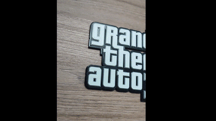 grand theft auto iv 4 gta xbox playstation ps5 rocksta games rockstar logo magnet 3d print model - Mito3D