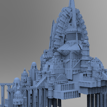 grand wizards master fortress towers egypt ancient temple god arab egyptian pyramid archaeology sphinx sculpture statue architectural other kitbash building architecture ship sci fi exterior 3d print model - Mito3D