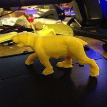 grande gato amarillo varios 123d catch animal scan scancycle tiger juguete 3d print model - Mito3D