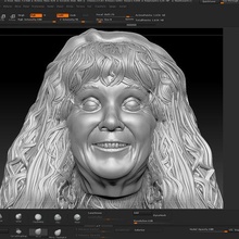 abuela Addams cabeza 3d print model - Mito3D