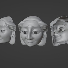 nonna fascino maschera 3d print model - Mito3D
