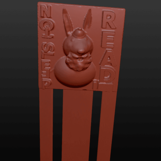 grandpa rabbit bookmark art book peppa pig grampy 3D print model - Mito3D