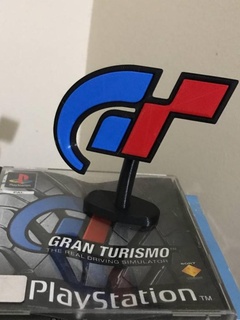 granturismo stand logo gt simulator upcrid gadget art car playstation sony 3d print model - Mito3D