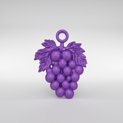 uvas colgante pendiente joyería joya uva parra 3d print model - Mito3D