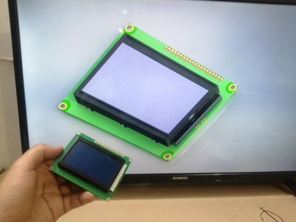 grafica lcd 128x64 blu retroilluminazione 5v arduino progetto Fai 3d print model - Mito3D