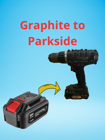 graphit to parkside batterie adapter werkzeuge performance 18v bohren bosch makita energie+ xr milwaukee ryobi sds halter unterstützung x20 lidl dewalt 3d print model - Mito3D