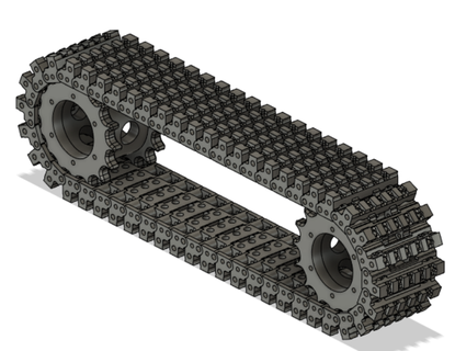 Lutter robot pistes pignons robotique UGV mouvement roues 3d print model - Mito3D