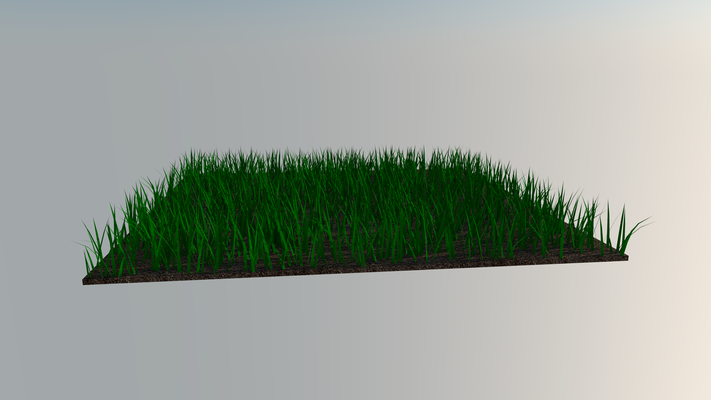 erba prato 1m2 3d modello architettura impianti vegetazione 3d print model - Mito3D