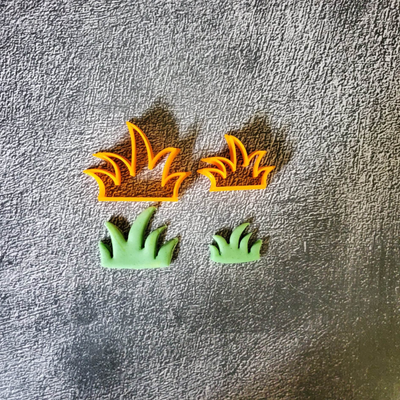 grass cookie cutters shape cutter fondant cake tools 3d print model - Mito3D
