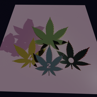 herbe feuille 420 cannabis 3d print model - Mito3D