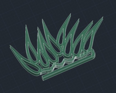 herbe vent cheveux épingle barrette accessoires agrafe mode 3d print model - Mito3D