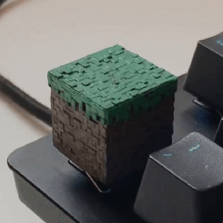 bloc 39 herbe keycap keycaps clavier mécanique cerise mx Minecraft présupporté jouet artisan jeu vidéo Jeu 3d print model - Mito3D