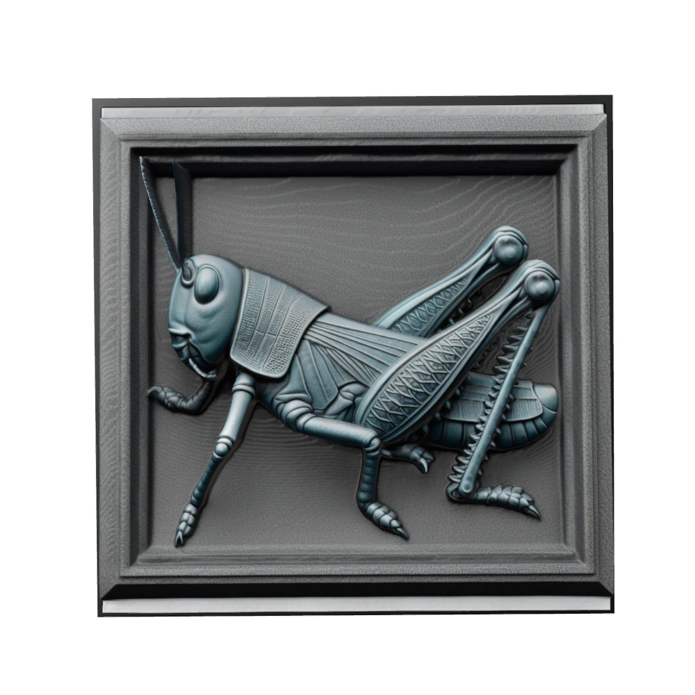 çekirge hayvan rahatlama sanat hayvanlar yeggi mito3d büst google kolye madalyon animal relief wall art duvar 3D print model - Mito3D