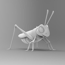 saltamontes juego ztl obj maya lowpoly animal de juguete art modelo la vida silvestre los insectos 3d print model - Mito3D