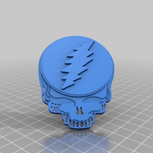 grateful dead skull w elevated lightening bolt tool 3d printing 3d print model - Mito3D