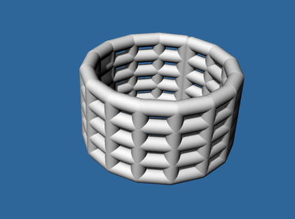 grating pattern ring size 7 rings luxuries detail wedding 3d print model - Mito3D