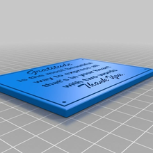 gratitude plate custom plaque quote quotes signs_logos 3d print model - Mito3D