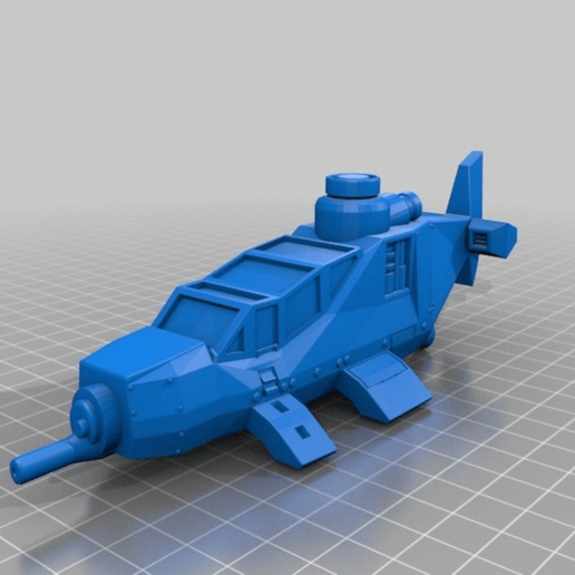 grav-chopper game 1 48 chopper flyer grav star wars legion toy 3D print model - Mito3D