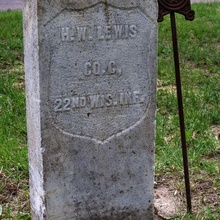 tumba marcador civil guerra veterano grandioso Ejército república 22nd Wisconsin inf cementerio empresa c gar lápida sepulcral montar agradable siux 3d print model - Mito3D