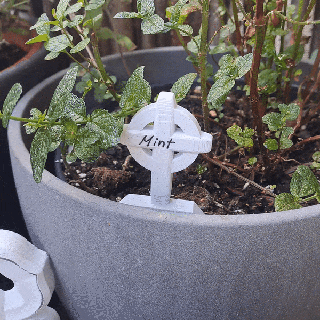 tomba pianta cartello scudo giardinaggio lapide giardino balcone 3d print model - Mito3D