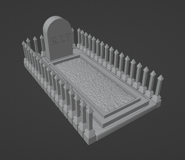 grave stone tumba de piedra 3d print model - Mito3D
